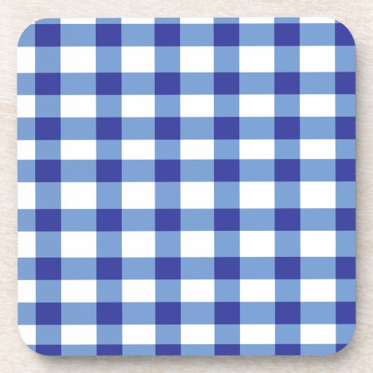 Blue Gingham Onderzetter (Voorkant)
