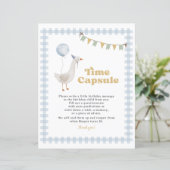 Blue Gingham One Gekke Goose Time Capsule Sign (Staand voorkant)