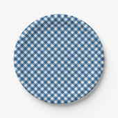 Blue Gingham Paper Bord (Voorkant)