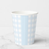 Blue Gingham Paper cup Papieren Bekers (Rechts)