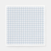 Blue Gingham Paper Napkins Servet (Voorkant)