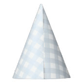 Blue Gingham Party Pet Feesthoedjes (Achterkant)