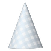 Blue Gingham Party Pet Feesthoedjes (Voorkant)