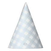 Blue Gingham Party Pet Feesthoedjes (Links)