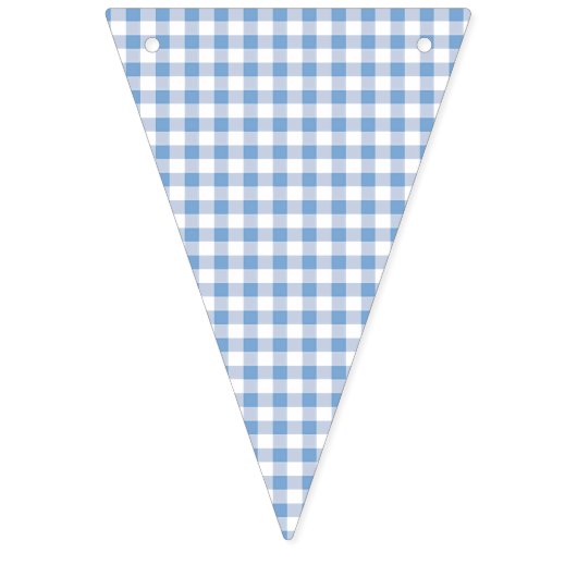 Blue Gingham Party Picnic Bunting Banner (Derde vlag)