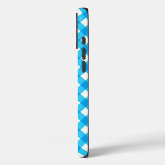 Blue Gingham Pattern Case-Mate iPhone Case (Achterkant / Links)