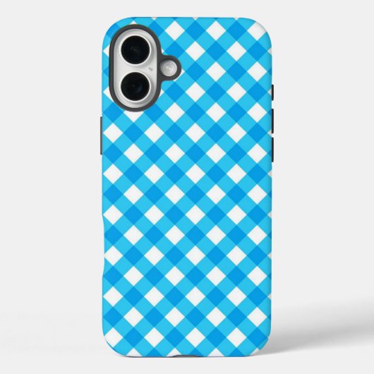 Blue Gingham Pattern Case-Mate iPhone Case (Achterkant)