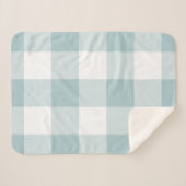 Blue Gingham Pattern Sherpa Deken (Voorkant (horizontaal))