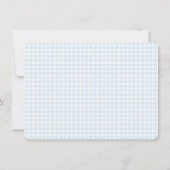 Blue Gingham Personalized Notitiekaartje (Achterkant)