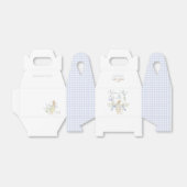 Blue Gingham Peter the Rabbit Baby shower MUTED BL Bedankdoosjes (Uitgevouwen)
