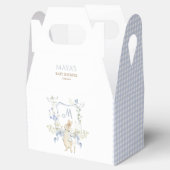 Blue Gingham Peter the Rabbit Baby shower MUTED BL Bedankdoosjes (Geopend)