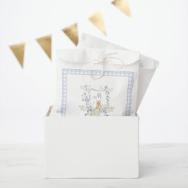 Blue Gingham Peter the Rabbit Baby shower MUTED BL Bedankzakje
