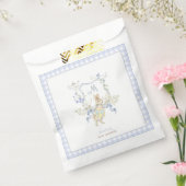 Blue Gingham Peter the Rabbit Baby shower MUTED BL Bedankzakje (Gezegeld)