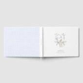 Blue Gingham Peter the Rabbit Baby shower MUTED BL Gastenboek (Volledig)