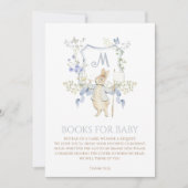 Blue Gingham Peter the Rabbit Baby shower MUTED BL Kaart (Voorkant)