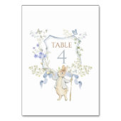 Blue Gingham Peter the Rabbit Baby shower MUTED BL Kaart (Voorkant)
