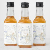 Blue Gingham Peter the Rabbit Baby shower MUTED BL Likeurfles Etiket (Flessen)