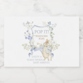 Blue Gingham Peter the Rabbit Baby shower MUTED BL Likeurfles Etiket (Enkel label)