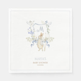 Blue Gingham Peter the Rabbit Baby shower MUTED BL Servet