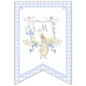 Blue Gingham Peter the Rabbit Baby shower MUTED BL Vlaggetjes (Tweede vlag)