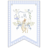 Blue Gingham Peter the Rabbit Baby shower MUTED BL Vlaggetjes (Eerste vlag)