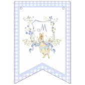 Blue Gingham Peter the Rabbit Baby shower MUTED BL Vlaggetjes (Derde vlag)