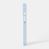Blue Gingham Phone Case iPhone 16 Hoesje (Linkerkant)