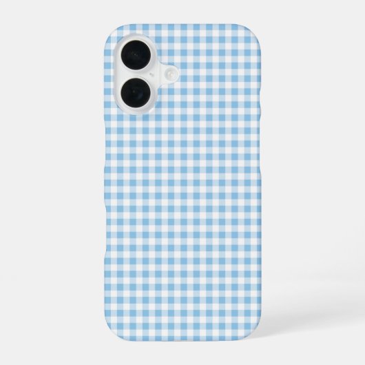 Blue Gingham Phone Case iPhone 16 Hoesje (Achterkant)