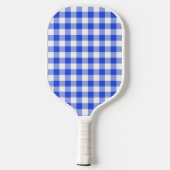 Blue Gingham Pickleball Paddle (Achterkant)