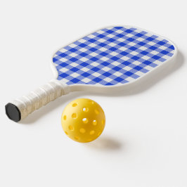 Blue Gingham Pickleball Paddle