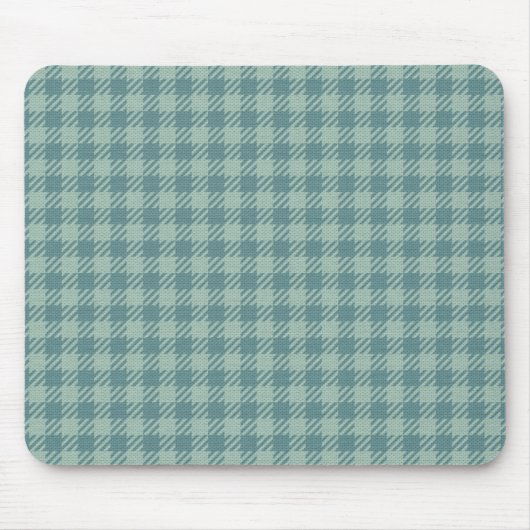 Blue Gingham Print Muismat (Voorkant)