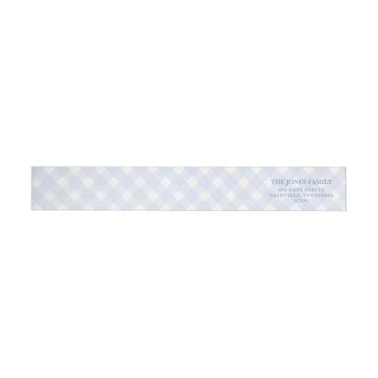 Blue Gingham Return Address Labels (Individueel)