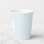 Blue gingham schattig strik stropdas jongen baby s papieren bekers (Links)