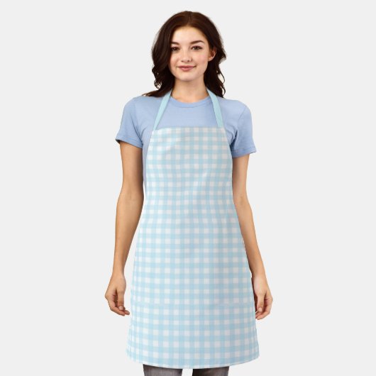 Blue Gingham Schort (Gedragen)