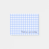 blue gingham schrijft post-it® notes (Voorkant)