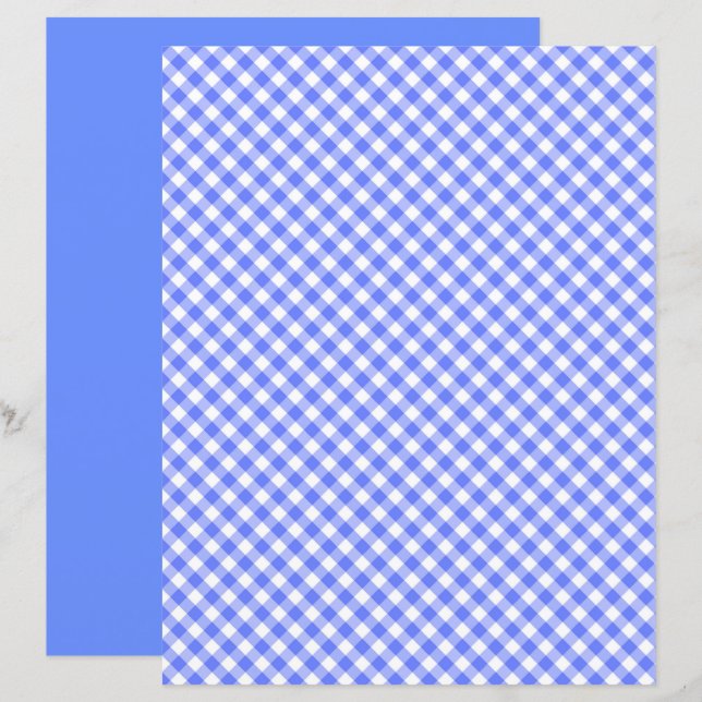 Blue Gingham Scrapbook (Voorkant / Achterkant)
