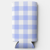 Blue Gingham Seltzer Blikjeskoeler (Voorkant)