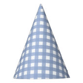 Blue Gingham Serenity Blue Design Feesthoedjes (Voorkant)