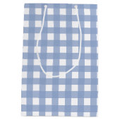 Blue Gingham Serenity Blue Medium Cadeauzakje (Achterkant)