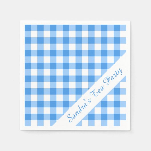 Blue Gingham Servet (Voorkant)