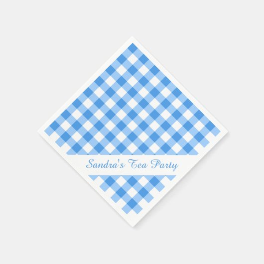 Blue Gingham Servet (Hoek)