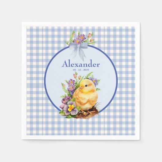 Blue Gingham Servet (Voorkant)