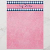 Blue Gingham Stationery (Voorkant)