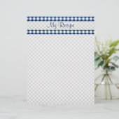 Blue Gingham Stationery (Staand voorkant)