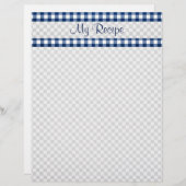 Blue Gingham Stationery (Voorkant / Achterkant)