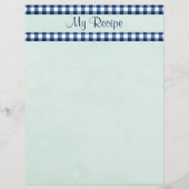 Blue Gingham Stationery (Voorkant)