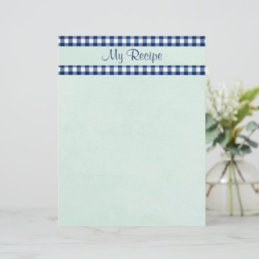 Blue Gingham Stationery (Staand voorkant)