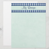 Blue Gingham Stationery (Voorkant / Achterkant)