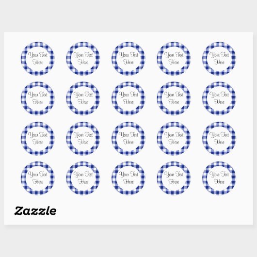 Blue Gingham Sticker (Vel)