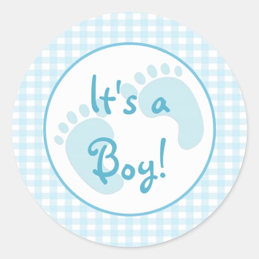 Blue Gingham Sticker (Voorkant)